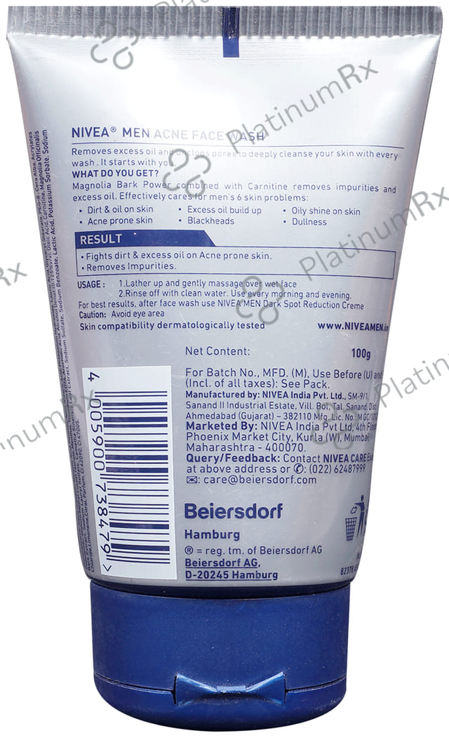Nivea Nivea Men Acne Face Wash 100gm