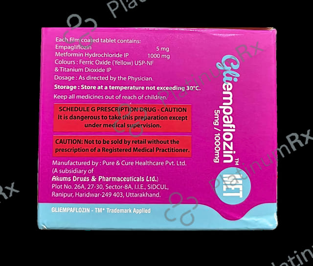 Gliempaflozin Met 5/1000mg Tablet 10s