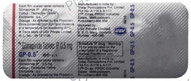 GP 0.5mg Tablet 10s