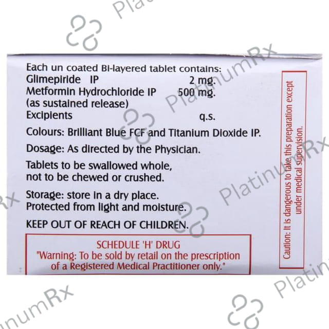 Glylim Forte 2/500mg Tablet SR 10s