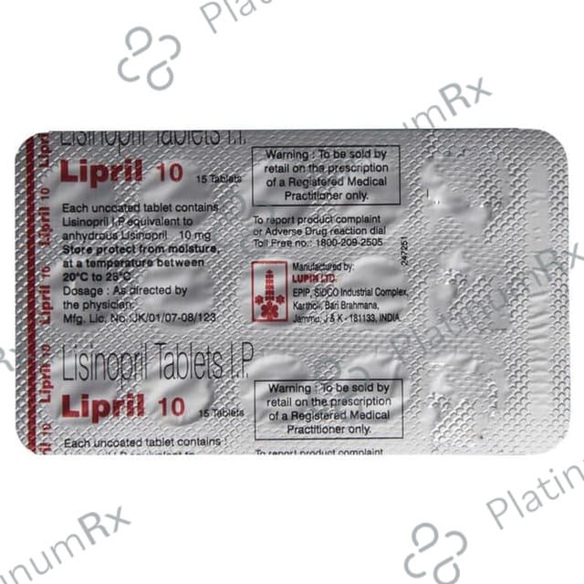 Lipril 10mg Tablet 15s