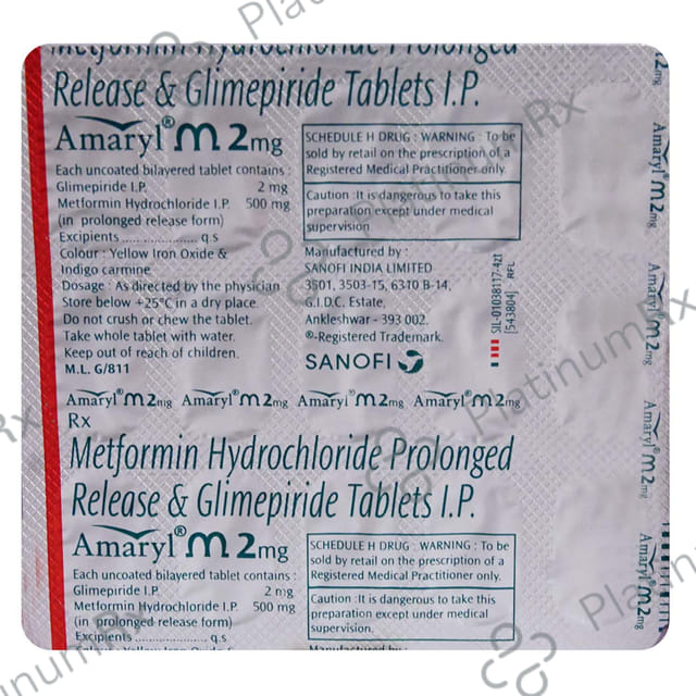 Amaryl M 2mg Tablet 15s