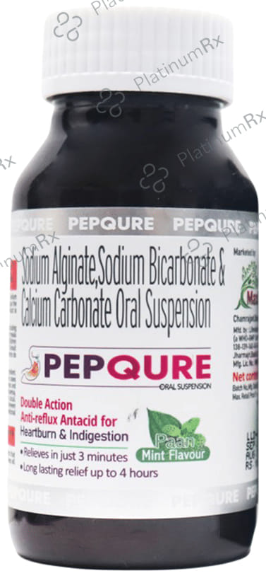 Pepqure Oral Suspension Paan and Mint flavour