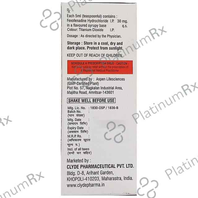 Fexolyde Oral Suspension