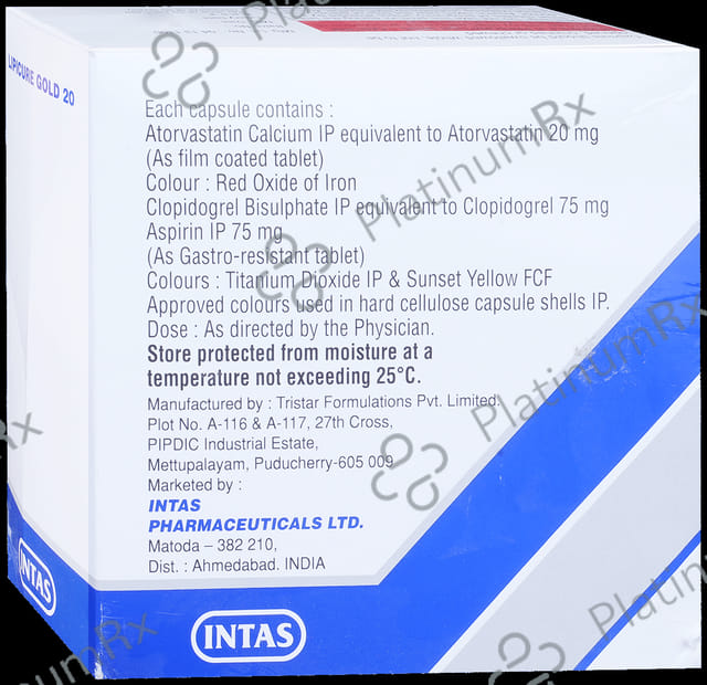 Lipicure Gold 20/75/75mg Capsule 15s