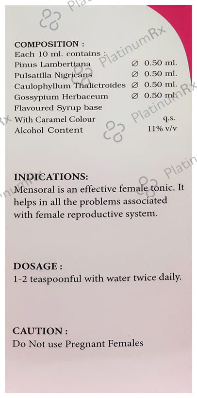 LDD Bioscience Mensoral Syrup 450 ml