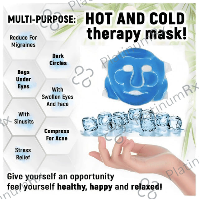 Healthtrek Cooling Gel Face Mask for Puffiness Relaxation Blue 2 units