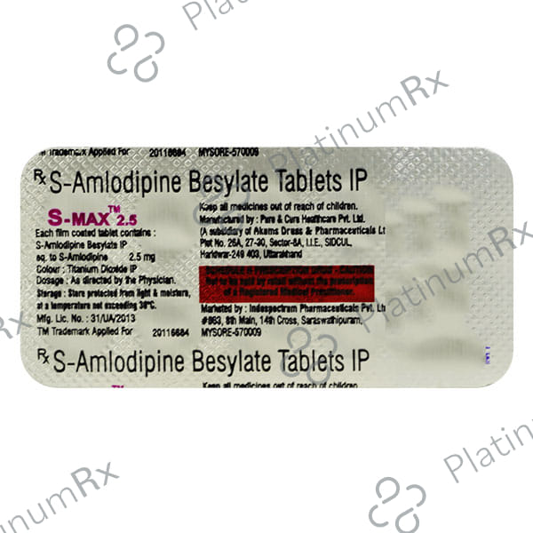 S Max 2.5mg Tablet 10s