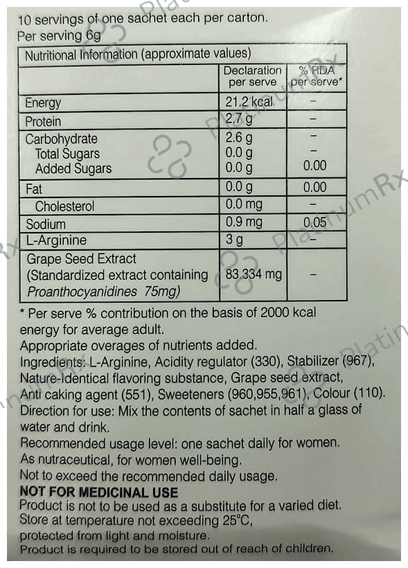 Argiprime Nutraceutical 3/75mg Orange Granules 6gm