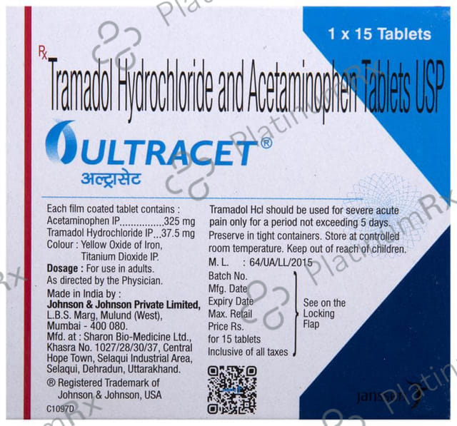 Ultracet 325/37.5mg Tablet 15s