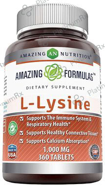 Amazing Nutrition L Lysine 1000mg Tablet 360s