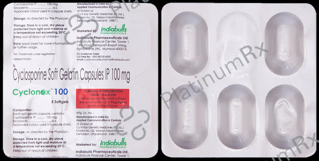 Cyclonox 100mg Soft Gelatin Capsule 5s