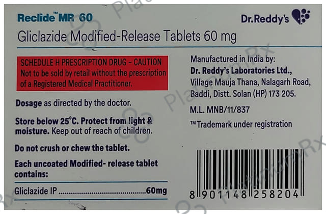 Reclide MR 60mg MR Tablet 15s