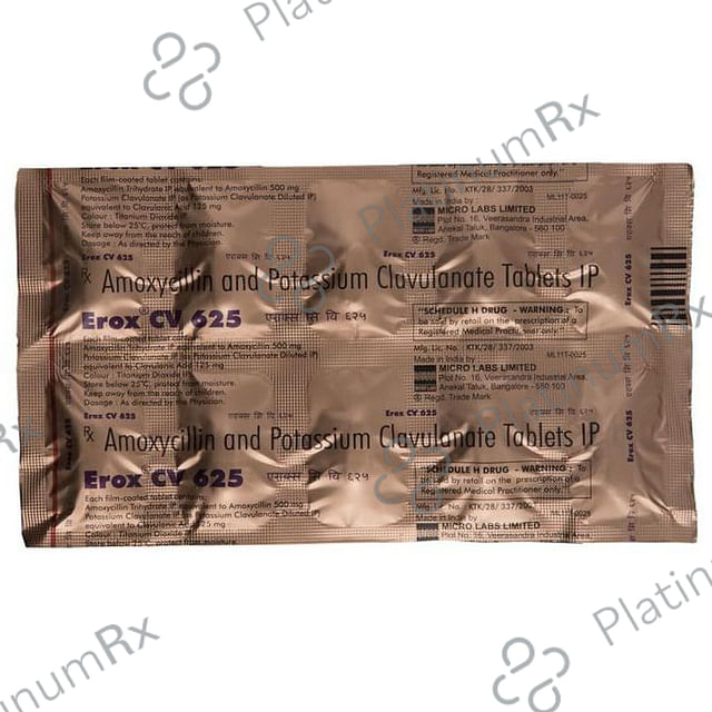 Erox CV 625mg Tablet 10s