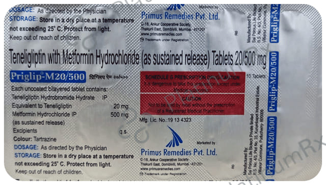 Priglip M 20/500mg Tablet SR 10s
