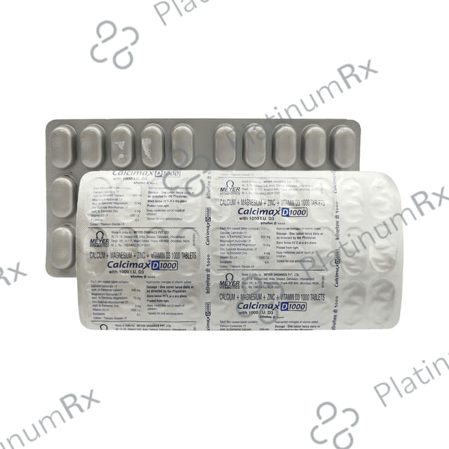 Calcimax D 1000mg Tablet 30s