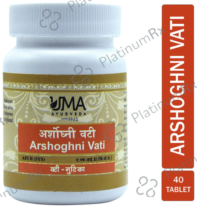 Uma Ayurveda Arshoghni Vati 40 tablets