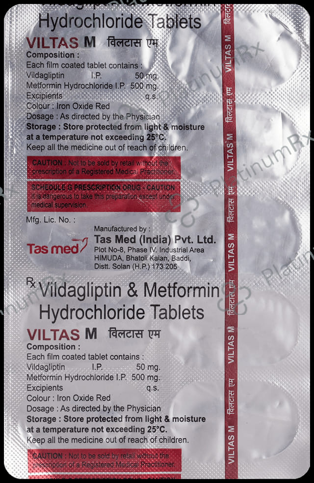 Viltas M 500mg/50mg Tablet 15 Tablet
