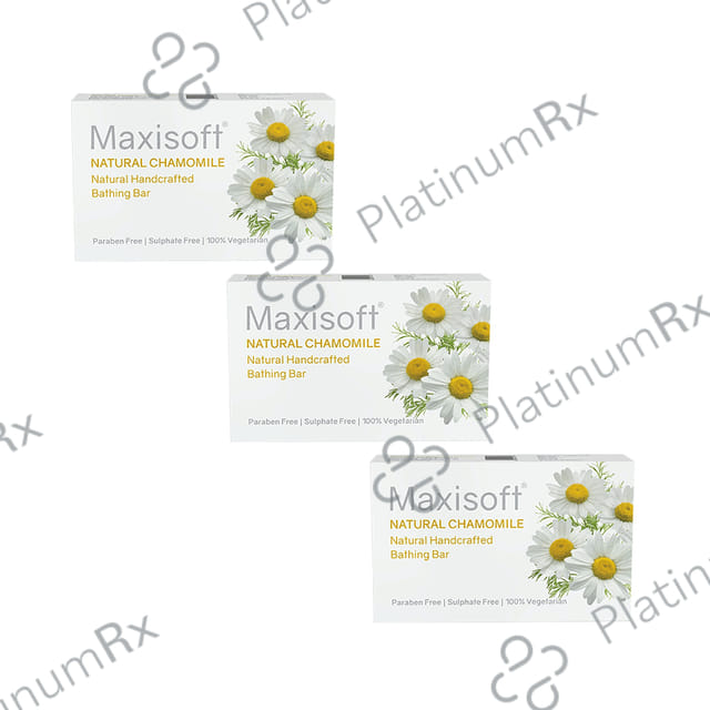 Maxisoft Natural Chamomile Bathing Bar (75gm Each) 3 units