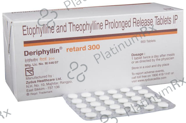 Deriphyllin Retard 231/69mg Tablet PR 30s