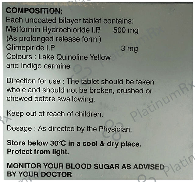 Gluconorm G 3/500mg Tablet PR 15s