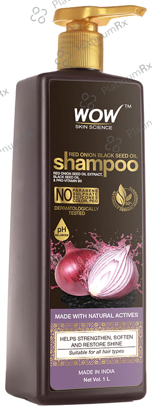 WOW Skin Science Red Onion Black Seed Oil Shampoo 1 Ltr