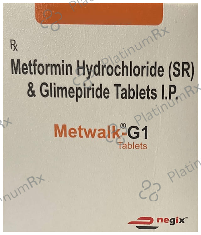 Metwalk G 1mg/500mg Tablet SR
