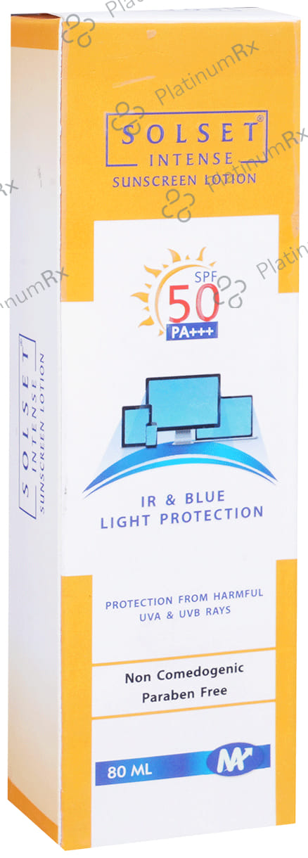 Solset Intense Sunscreen SPF 50 PA+++ Lotion 80ml