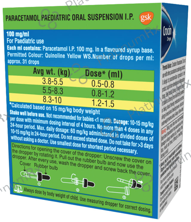 Crocin Baby Drop Peppermint 15ml