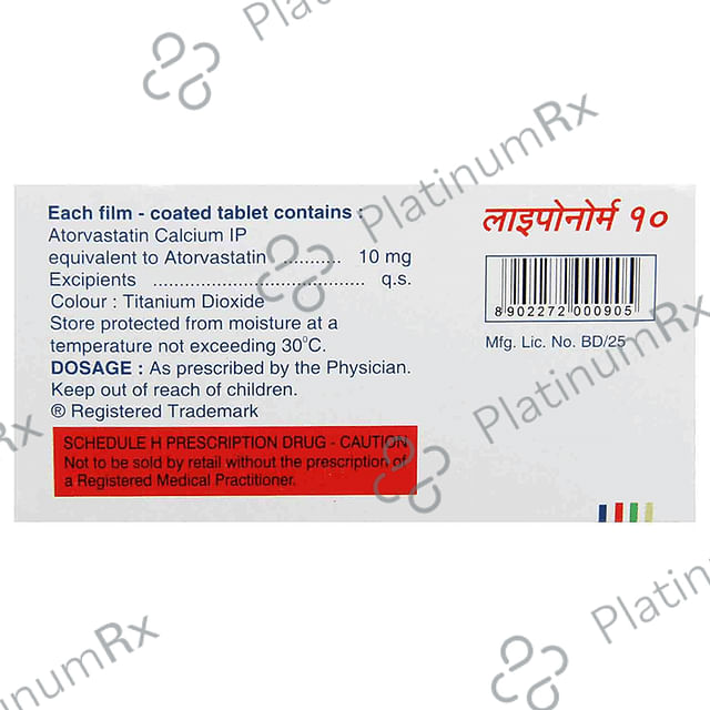 Liponorm 10mg Tablet 15s