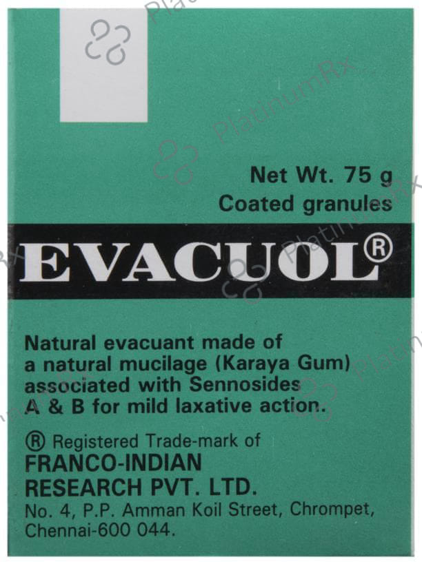 Evacuol 3.1/18mg Granules 75gm
