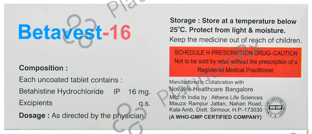 Betavest 16mg Tablet 10s