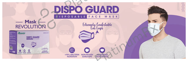 Romsons Gs-6107 Dispo Guard Face Mask 3 Layer with Melt Blown Filter (50 Each) 6 units