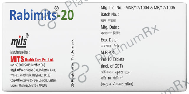 Rabimits 20mg Tablet