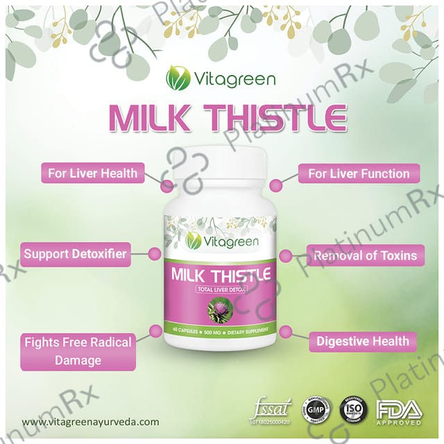 Vitagreen Milk Thistle 500mg Capsule