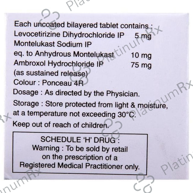 Montemac AL 75/5/10mg Tablet 10s