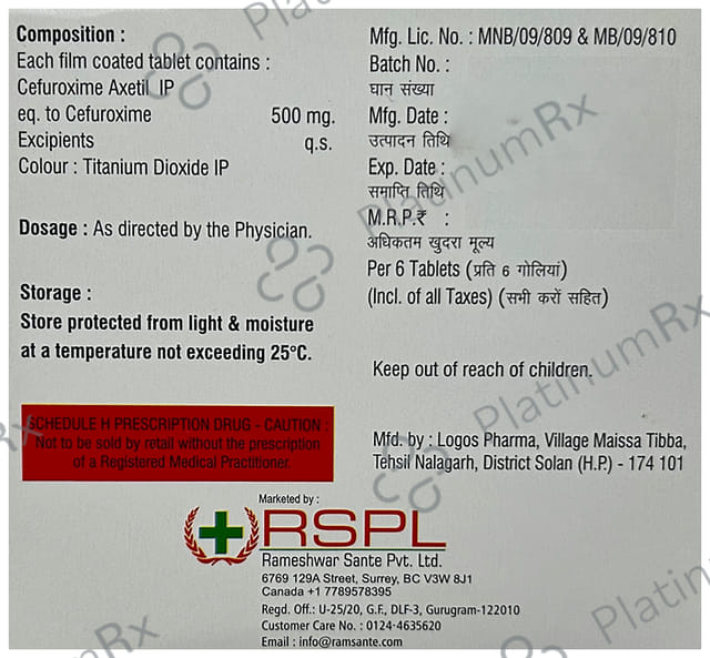 Sefue 500mg Tablet 6s