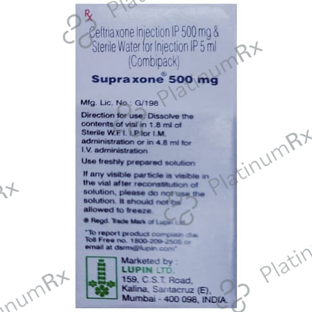 Supraxone 500mg Injection