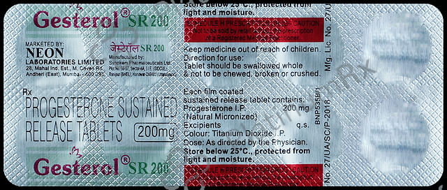 Gesterol SR 200mg Tablet 10s