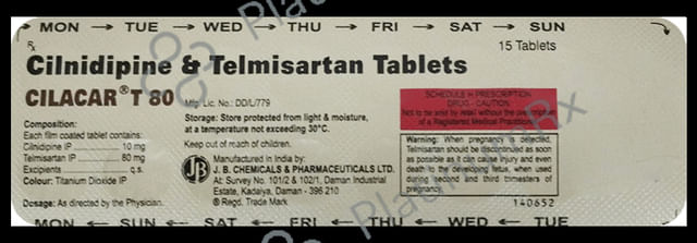 Cilacar T 80/10mg Tablet 15s