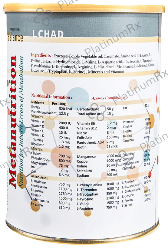 Pristine Balance Metanutrition LCHAD (Upto 3 Year) Powder Vanilla