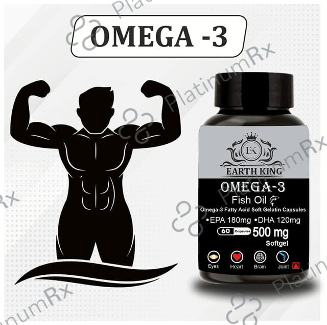 Earth King Omega 3 Fish Oil 500mg Softgel Capsule 60s