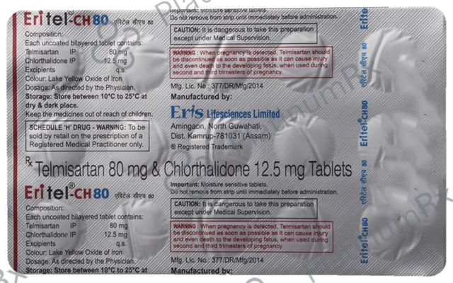 Eritel CH 12.5/80mg Tablet 15s