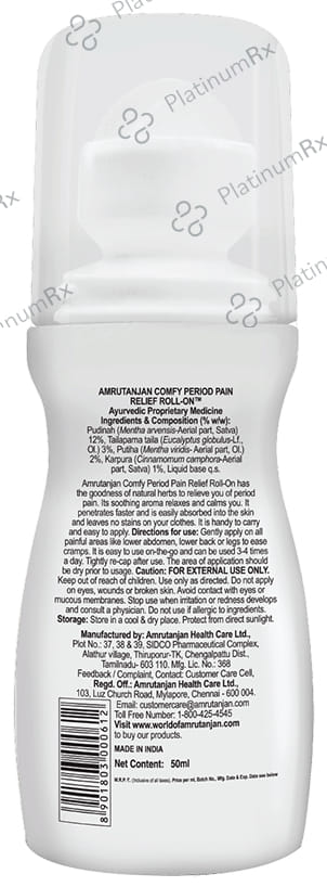 Amrutanjan Comfy Snug Fit Period Pain Relief Roll-On