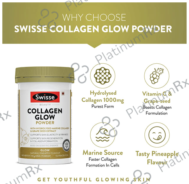 Swisse Beauty Collagen Glow - Powder with Grape Seed Extract for Skin Health