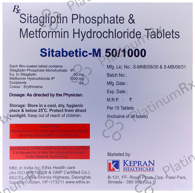 Sitabetic-M 50/1000 Tablet