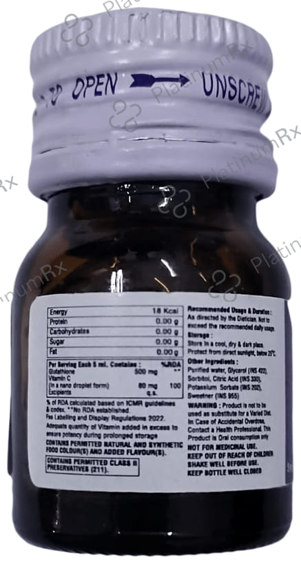 Glucy Shot Glutathione with Vitamin C Oral Solution 5ml