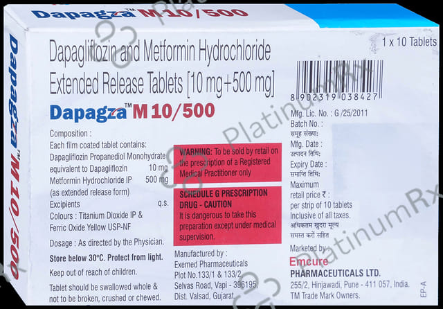 Dapagza M 10/500 Tablet