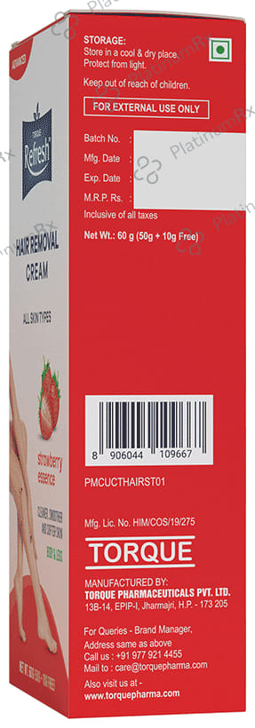 Refresh Strawberry Essence Hair Removal Cream (60gm Each)