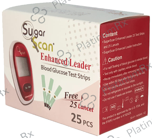 Thyrocare Sugar Scan Blood Glucose Test Strip 25s